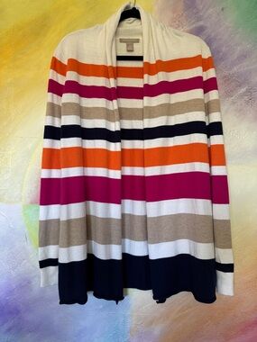 Banana Republic  Listed as Y2K Open Front Cardigan Open Striped Cardigan SIZE S